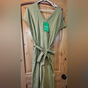 Pact Goldish green jumpsuit XS